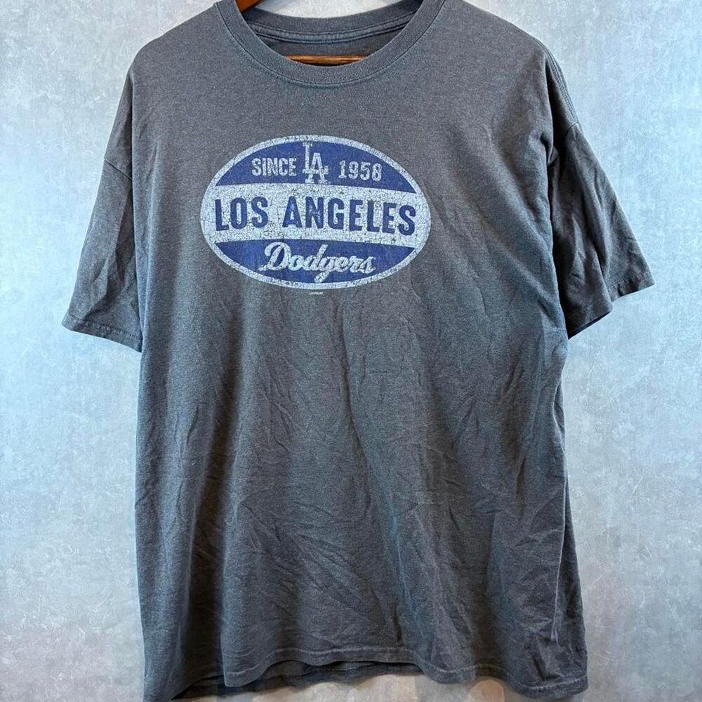 Mlb Men's Grey and Blue T-shirt
